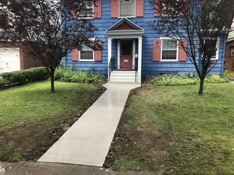 Precast Concrete Steps and Wrought Iron Railings