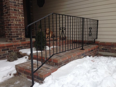 Precast Steps/Iron Railings 3